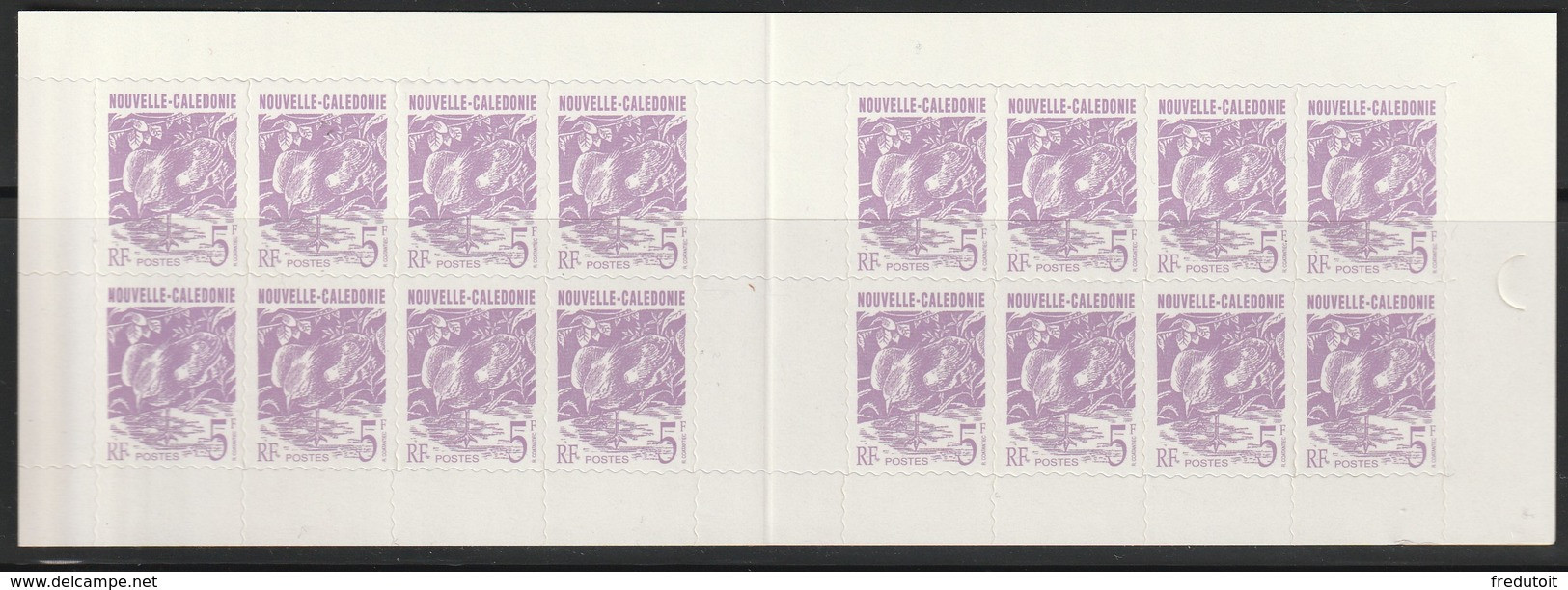 NOUVELLE CALEDONIE - CARNET N° C655 ** (1994) Le Cagou : 5f Mauve Adhésif - Markenheftchen