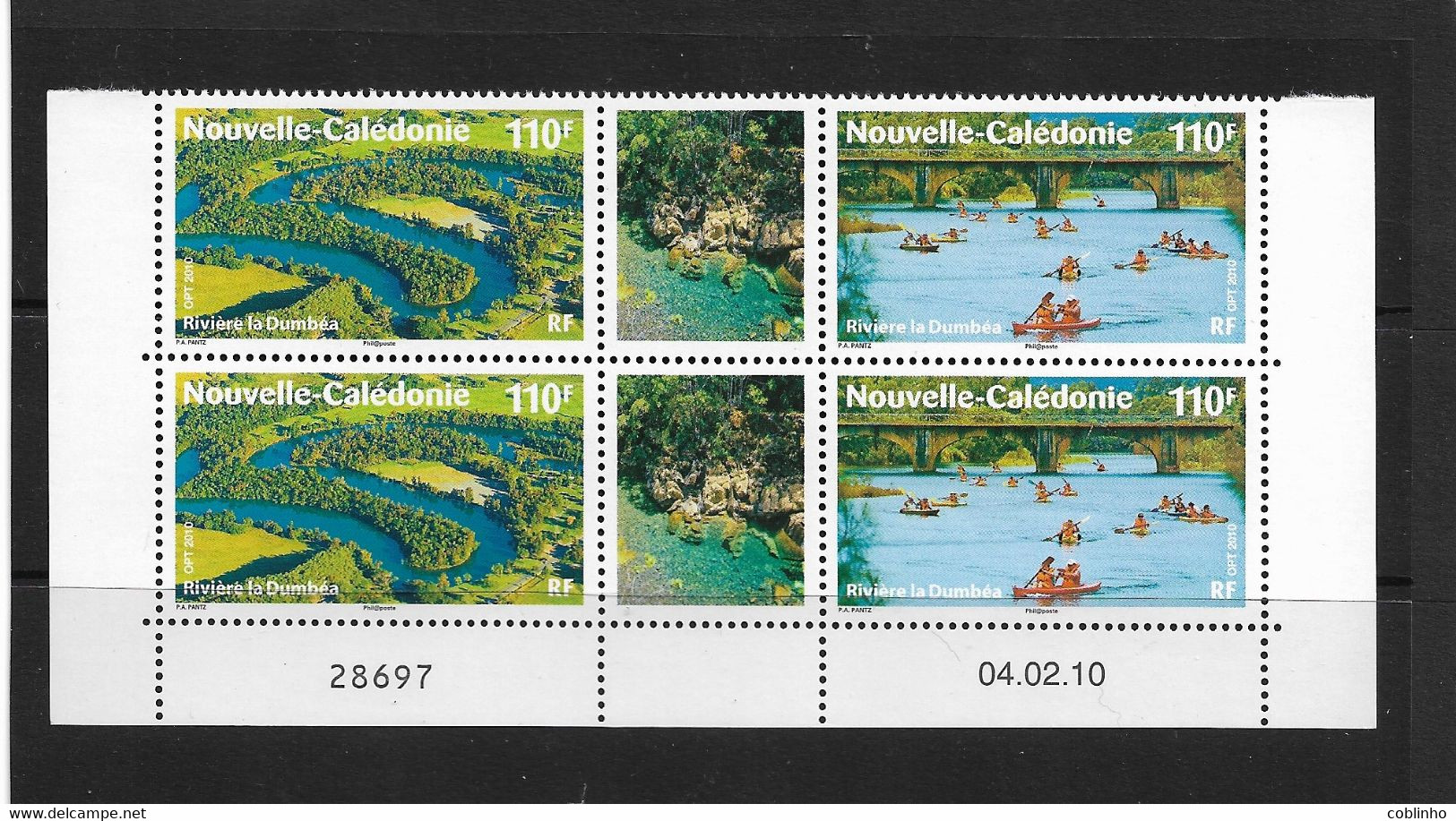 NOUVELLE CALEDONIE (New Caledonia) - Coin Daté - YT 1094-1095 - 2010 - Rivière La Dumbéa- Tourisme - Paysage - River - Sonstige & Ohne Zuordnung