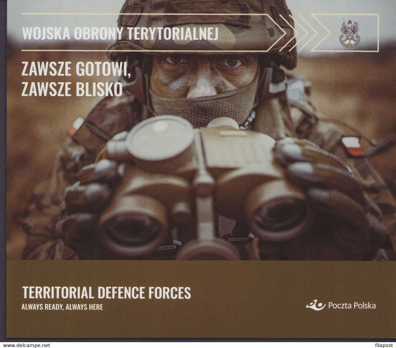 POLAND 2021 Booklet / Territorial Defense Forces, Soldier, Military, Militaria, Polish Armed Forces / With Stamp MNH**FV - Postzegelboekjes