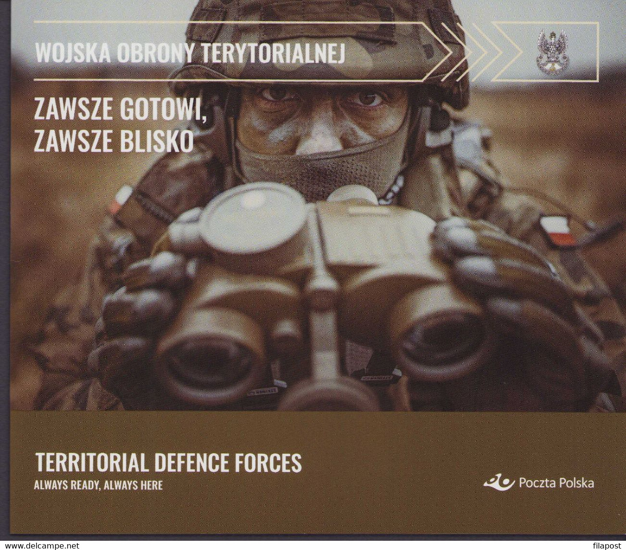 POLAND 2021 Booklet / Territorial Defense Forces, Soldier, Military, Militaria, Polish Armed Forces / With Stamp MNH**FV - Markenheftchen