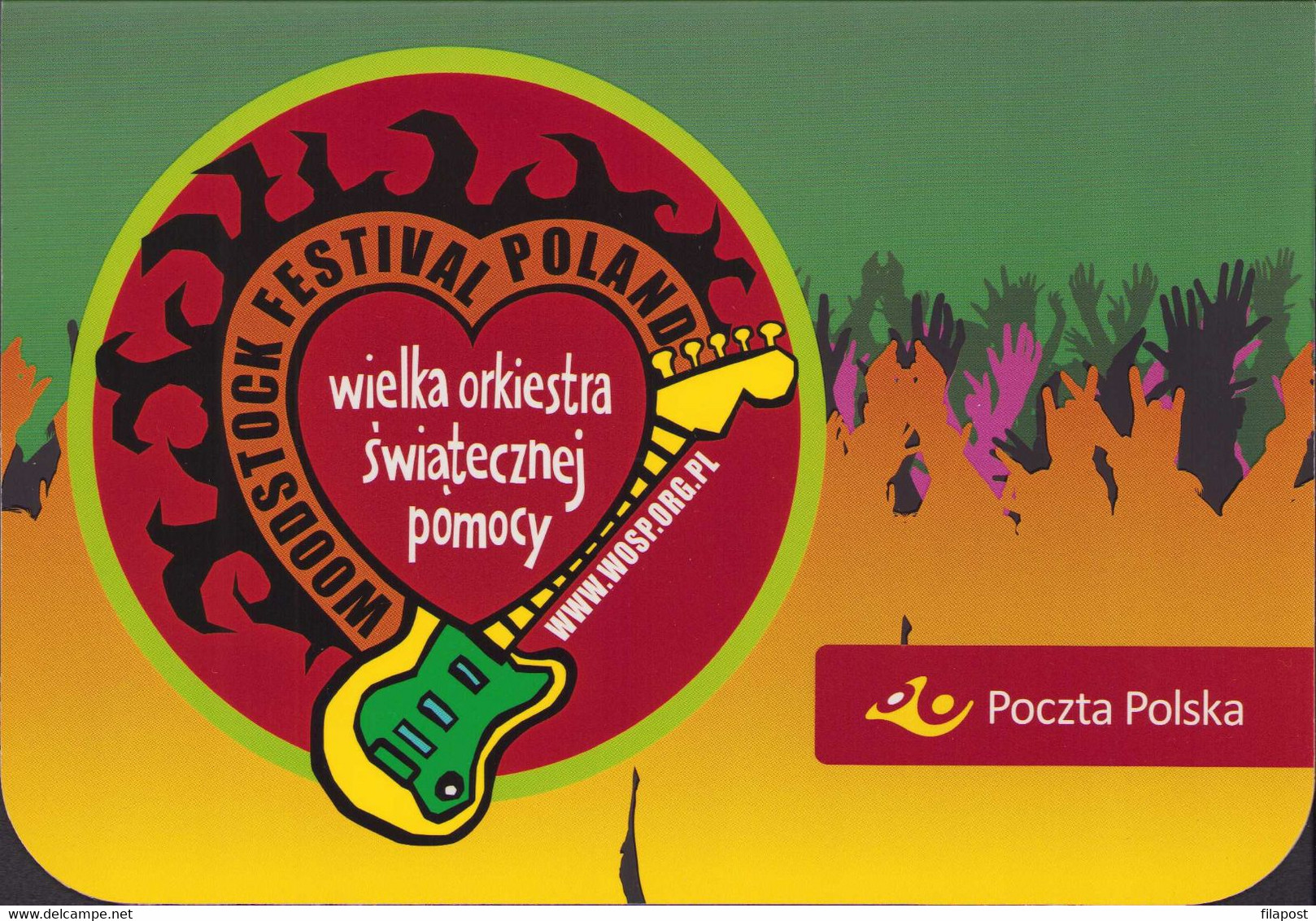 POLAND 2013 Souvenir Mini Booklet / Woodstock Festival, Music, Art, Event, Stage, Guitar / FDC + Stamp  MNH **FV - Cuadernillos