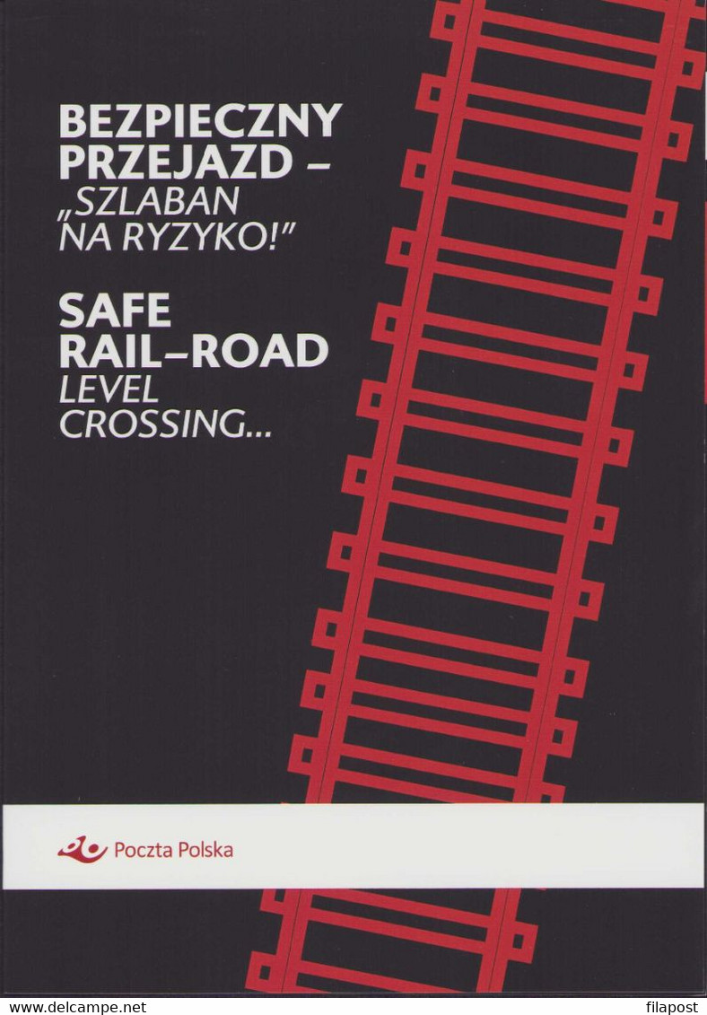 2020 Poland Mini Booklet / Safe Rail - Road Level Crossing, Train, Railway, Transport / With Stamp MNH** FV - Cuadernillos