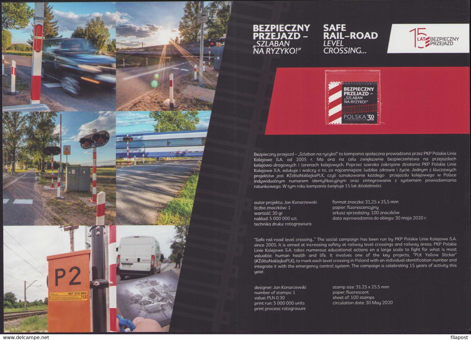 2020 Poland Mini Booklet / Safe Rail - Road Level Crossing, Train, Railway, Transport / With Stamp MNH** FV - Markenheftchen