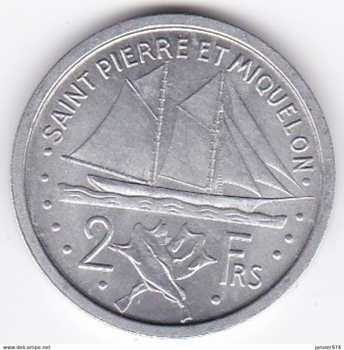 Saint Pierre Et Miquelon – Union Française. 2 Francs 1948 , Aluminium - Autres & Non Classés