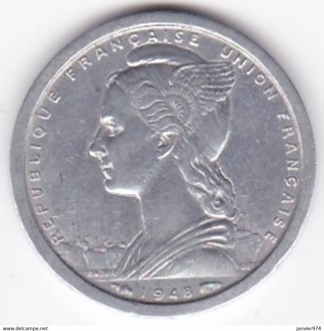 Saint Pierre Et Miquelon – Union Française. 1 Franc 1948 , Aluminium - Other & Unclassified