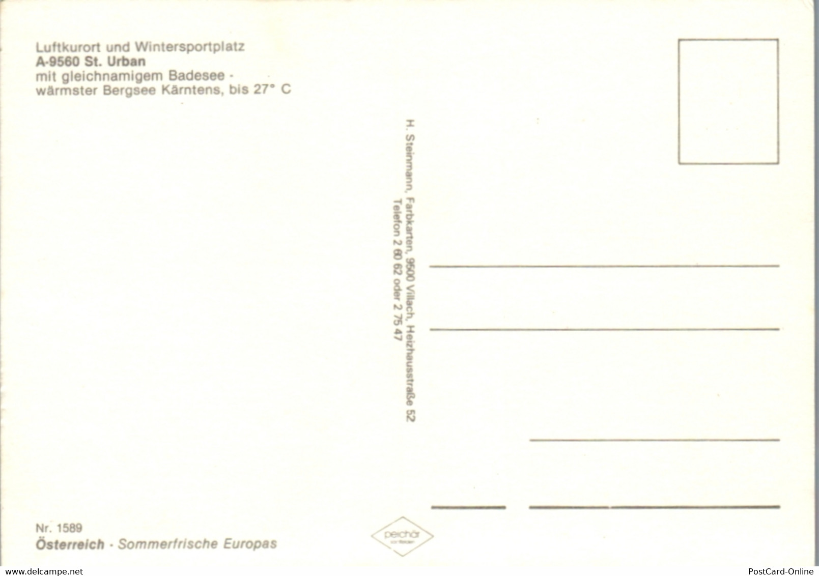 7437 - Kärnten - Feldkirchen , St. Urban Am Urbansee , Simonhöhe , Mehrbildkarte - Nicht Gelaufen - Feldkirchen In Kärnten