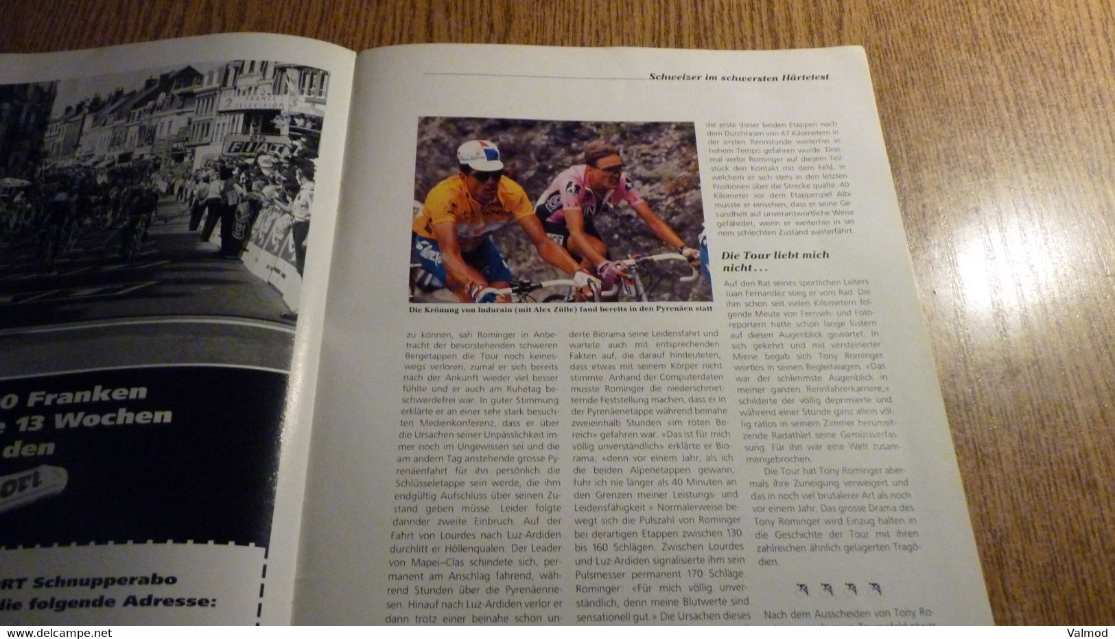 Biorama Vélo Radsport-Report (Magazine suisse) - Janvier 1994 - Textes en allemand.