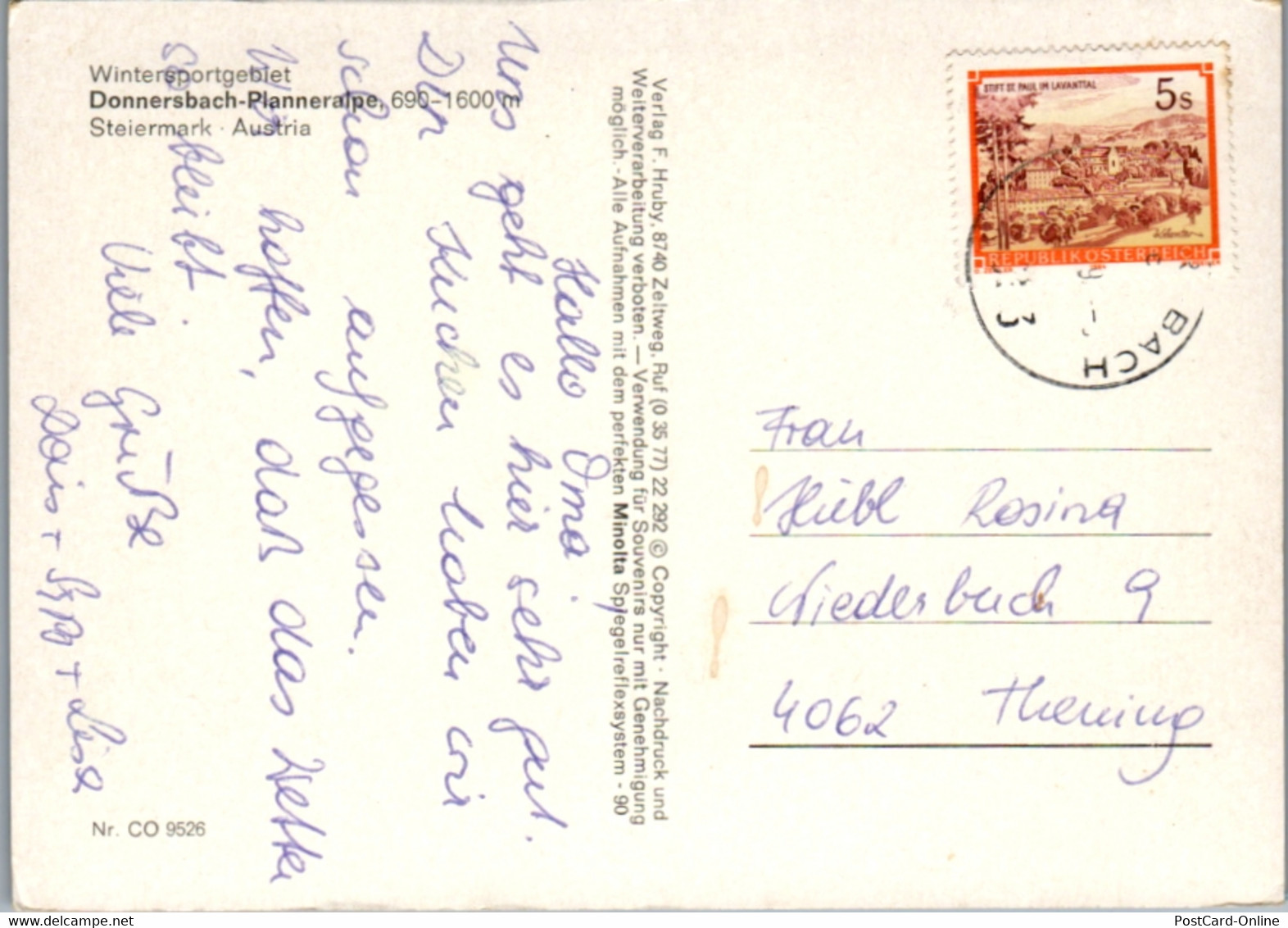 7571 - Steiermark - Donnersbach , Planneralm , Winter , Mehrbildkarte - Gelaufen - Donnersbach (Tal)