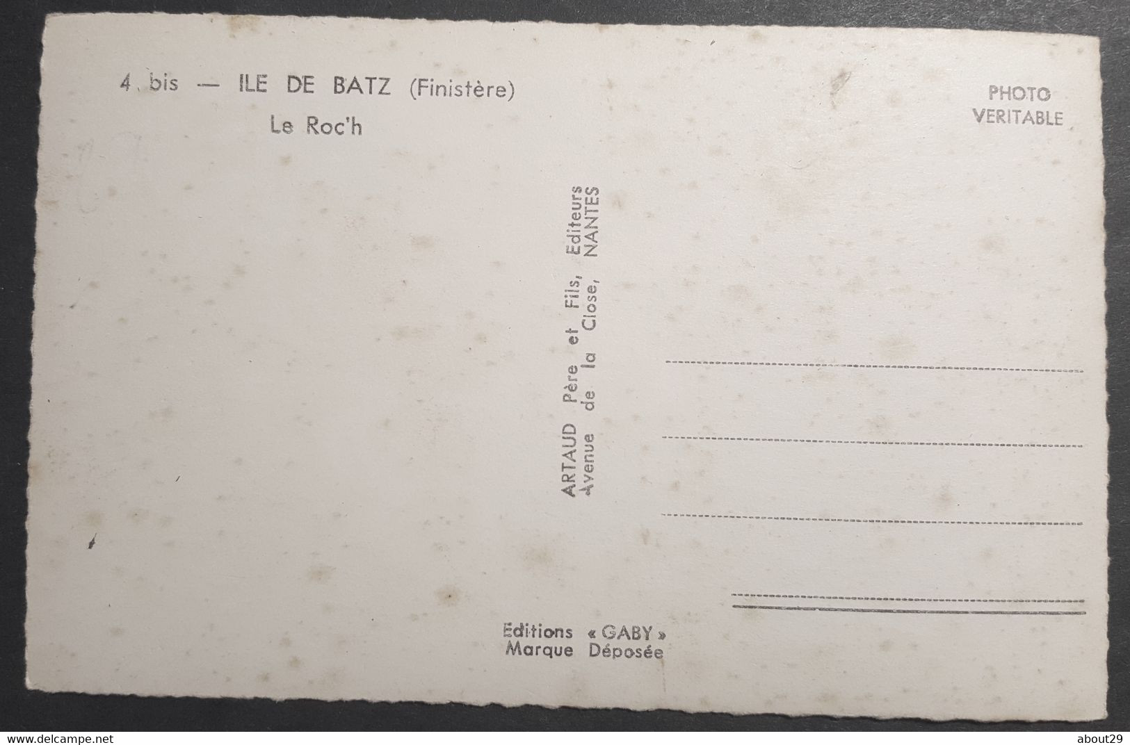 CPSM 29 ILE DE BATZ - RARE - Le Roc'h -  Gaby 4 Bis - Réf. C 272 - Ile-de-Batz