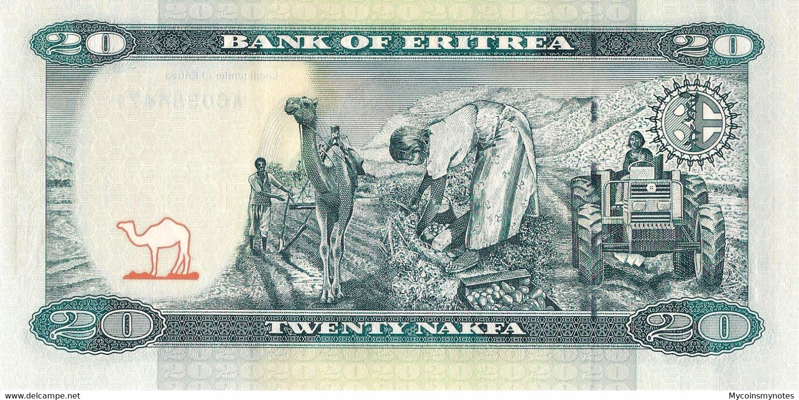 ERITREA, 20 NAKFA, 2012, P12, UNC - Eritrea