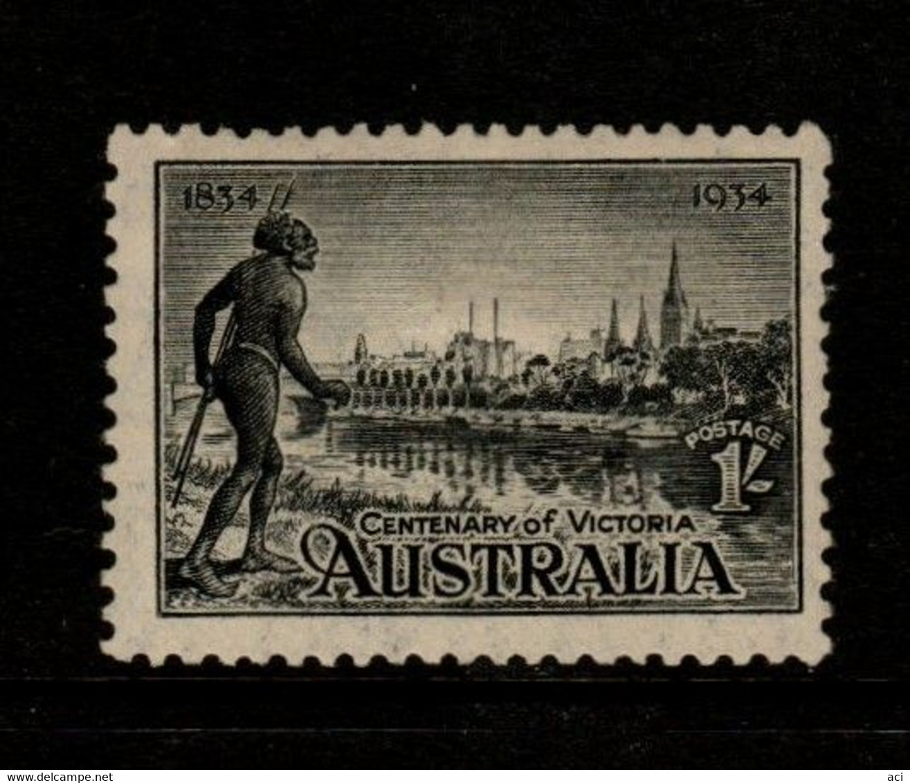 Australia SG 149 1934 Centenary Of Victoria One Shilling Perf 10.5 Mint Hinged, - Mint Stamps