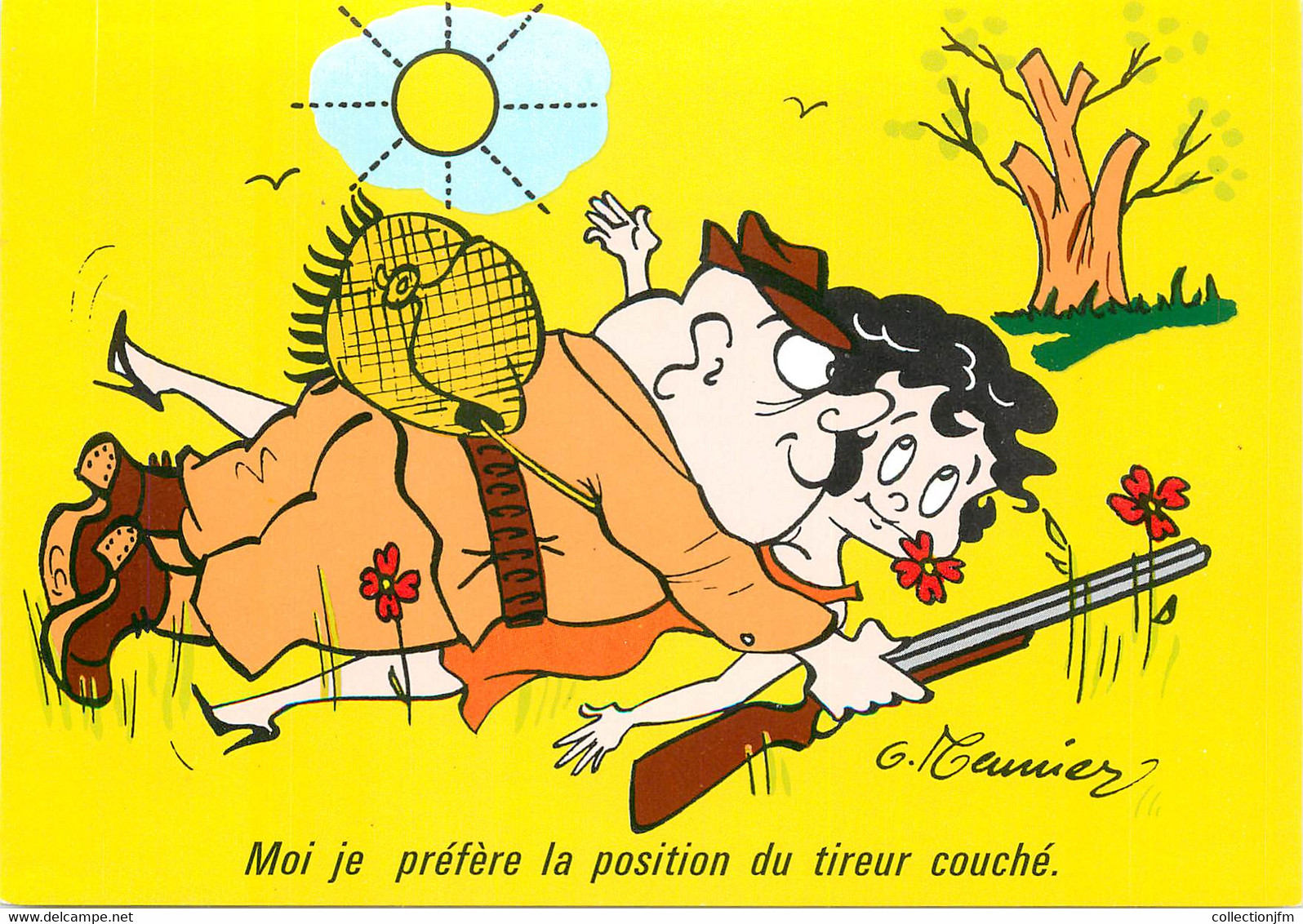 CPSM   ILLUSTRATEUR MEUNIER  "  Moi Je Prefere La Position... " / CHASSE - Meunier, G.