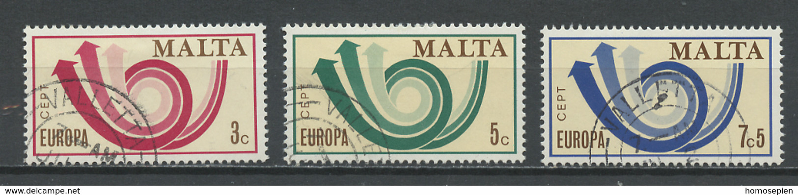 Malte - Malta 1973 Y&T N°474 à 476 - Michel 472 à 474 (o) - EUROPA - Malta