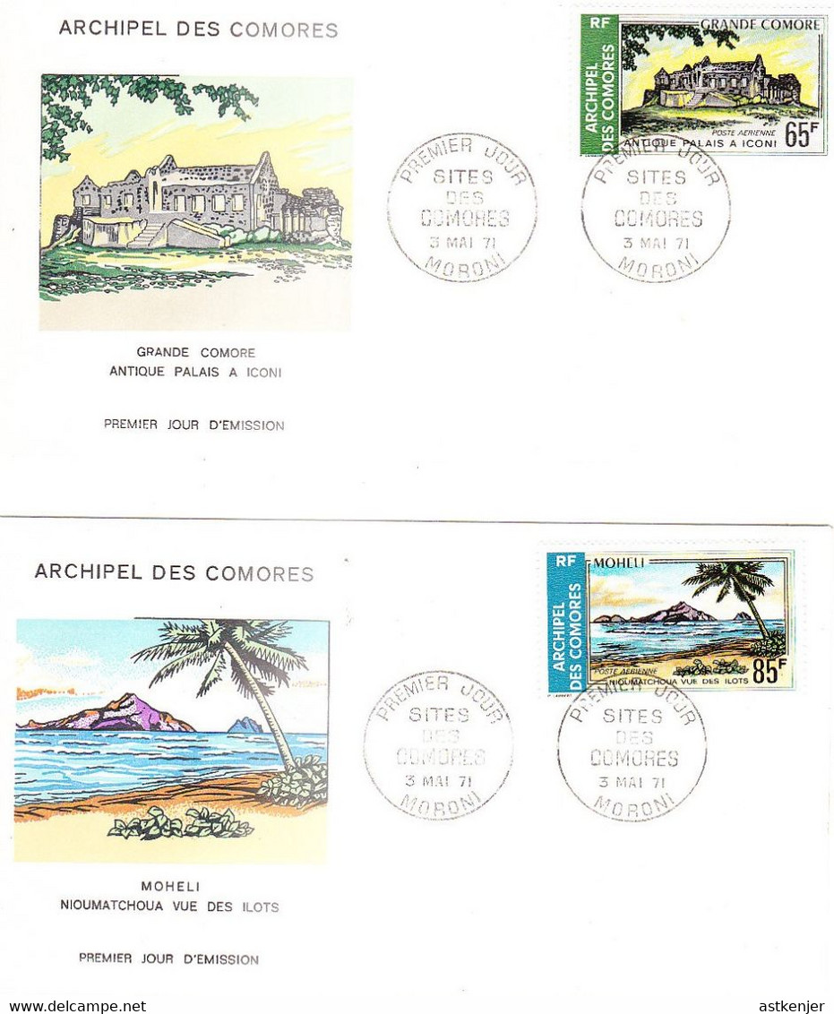 ARCHIPEL COMORES - FDC DES COMORES ANNEES 1971, 1972, 1973 ET 1974  - COMOROS - KOMOREN - Cartas & Documentos