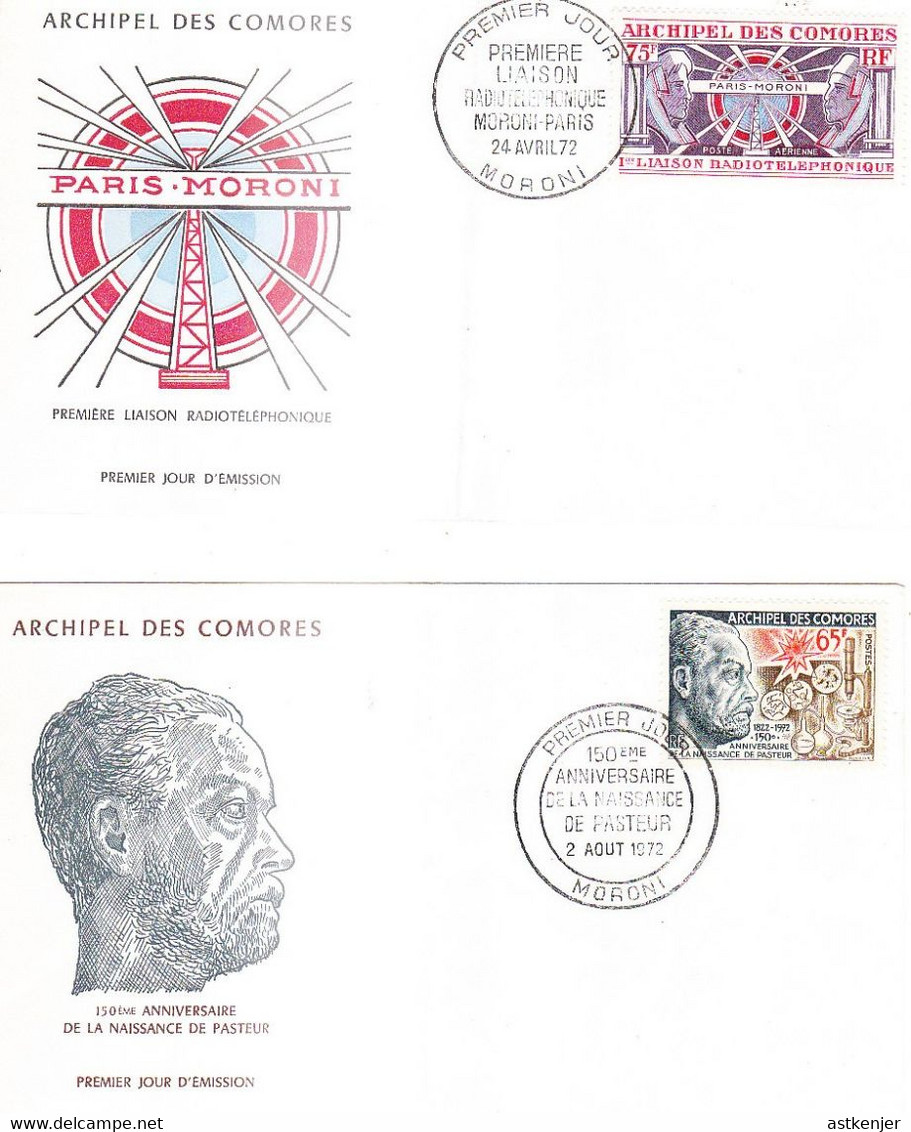 ARCHIPEL COMORES - FDC DES COMORES ANNEES 1971, 1972, 1973 ET 1974  - COMOROS - KOMOREN - Lettres & Documents