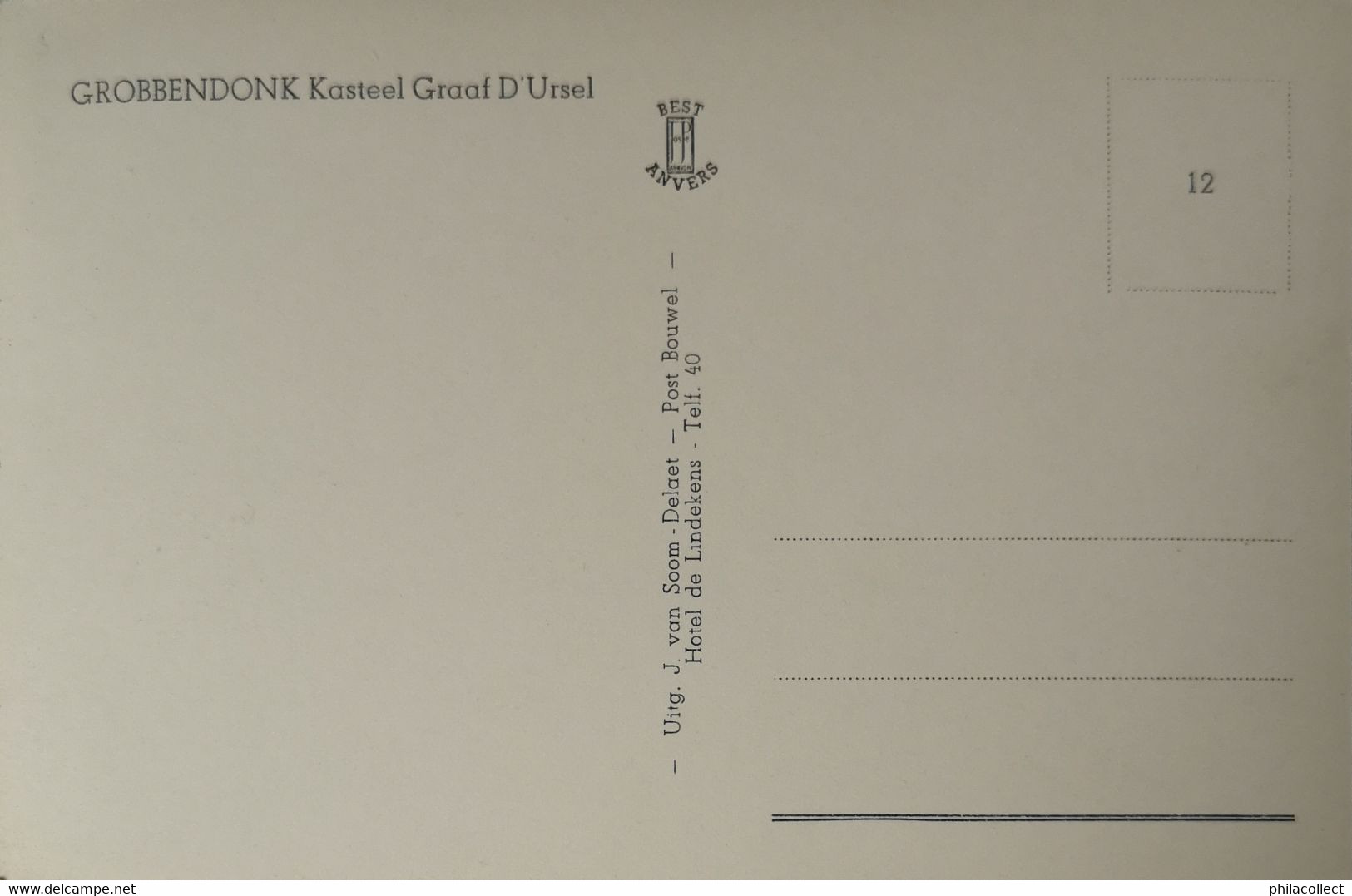 Grobbendonk - Grobbendonck // Kasteel Graaf D' Ursel (Niet Standaard) 19?? - Grobbendonk