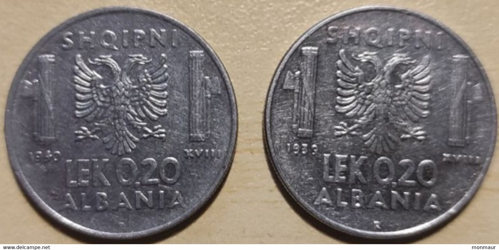 ALBANIA LEK 0,20 ANNI 1939-40 - Albanien