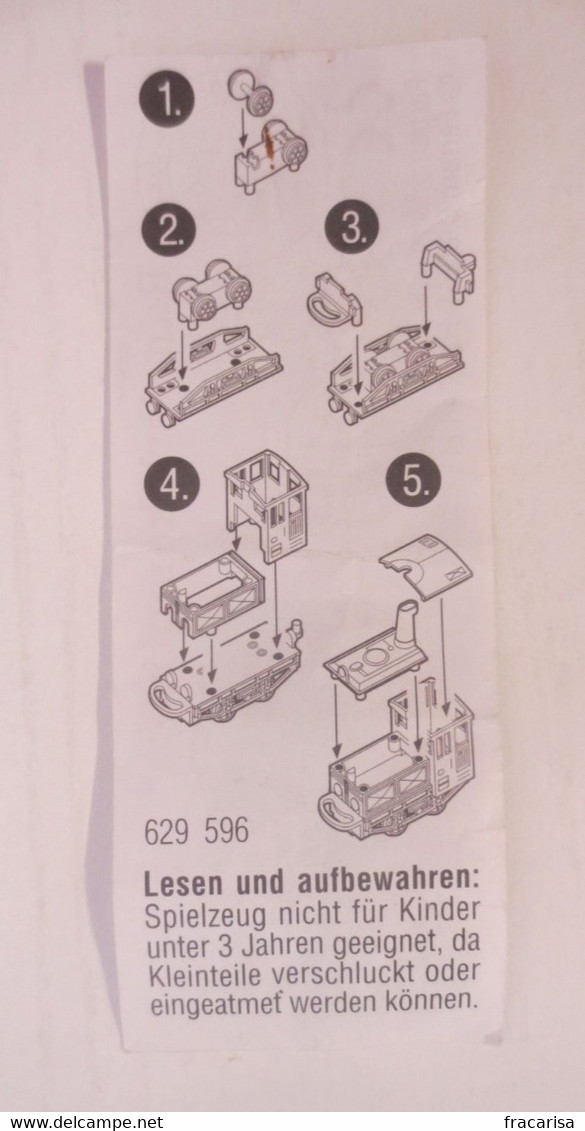 KINDER SURPRISE 1998 Deutch :     BPZ N° 629596 - Notices