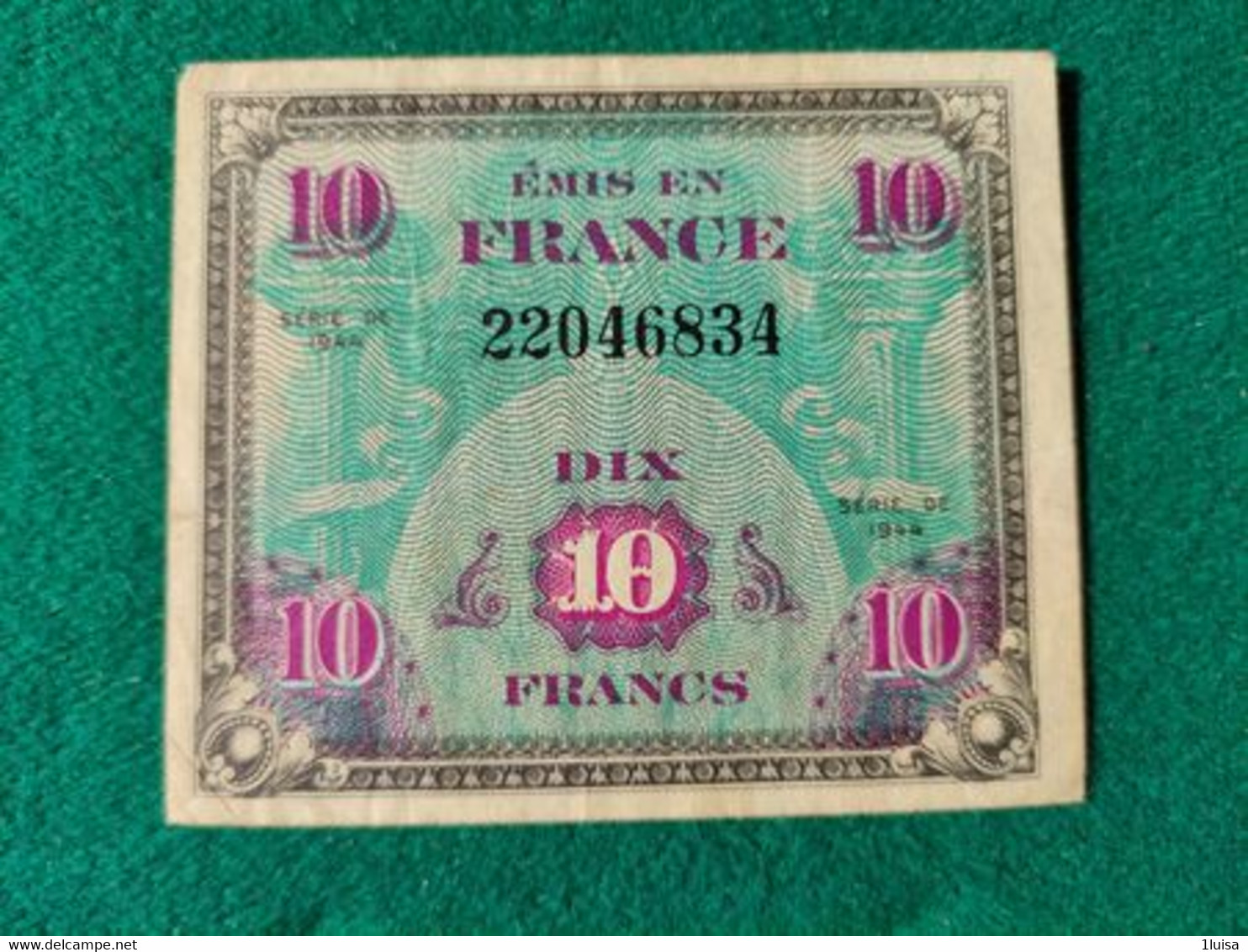 Francia 10 Francs 1944 - 1944 Flag/France