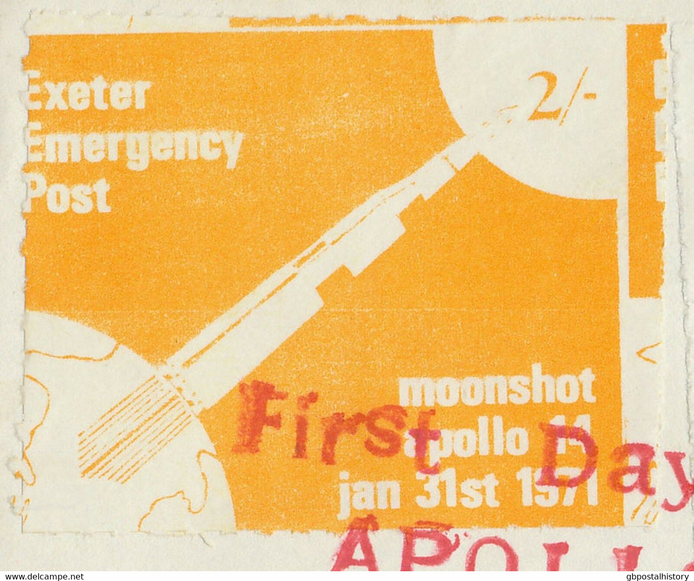 GB 1971 Strike Post Exeter Emergency Delivery Service Moonshot APOLLO 14 VARIETY - 1971-1980 Decimale  Uitgaven