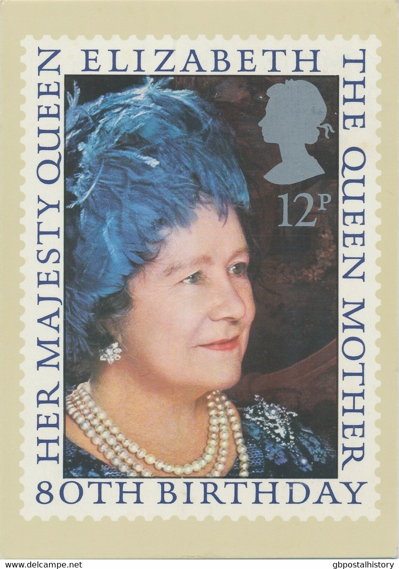 GB 1980 80th Birthday HM Queen Elizabeth VF Maximumcard FDI NEWCASTLE UPON TYNE - 1971-1980 Dezimalausgaben