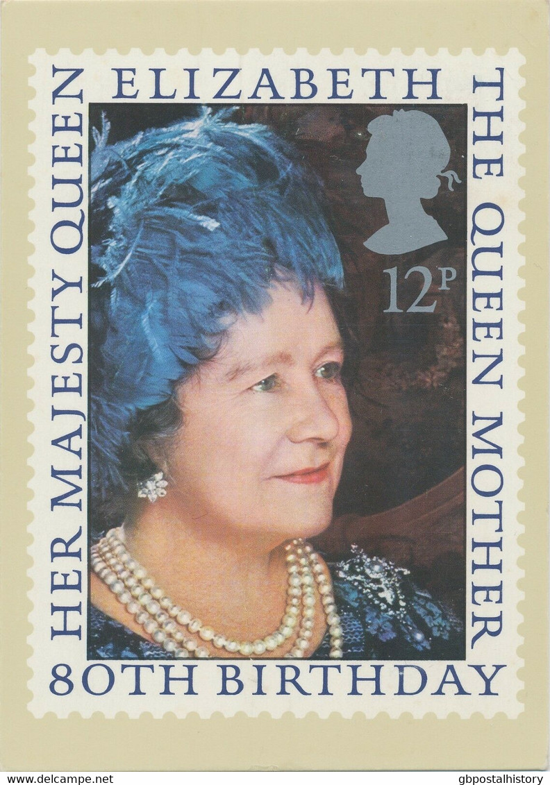 GB 1980 80th Birthday HM Queen Elizabeth VF Maximumcard FDI NEWCASTLE UPON TYNE - 1971-80 Ediciones Decimal