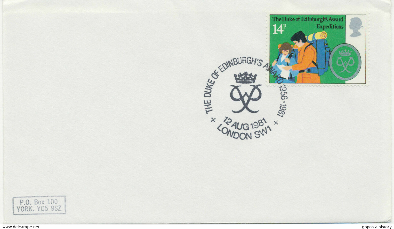 GB 1981 Duke Of Edinburgh's Award 14P FDC DUKE OF EDINBURGH'S AWARD LONDON SW1 - 1981-1990 Dezimalausgaben