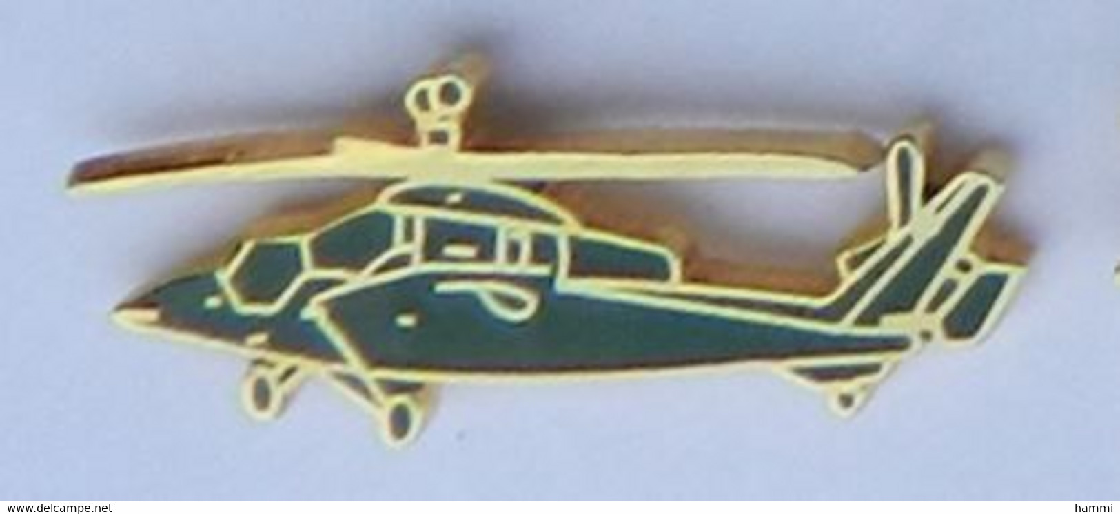 T06 Pin's AVION HELICO HELICOPTERE VERT Version 1 Achat Immédiat - Avions