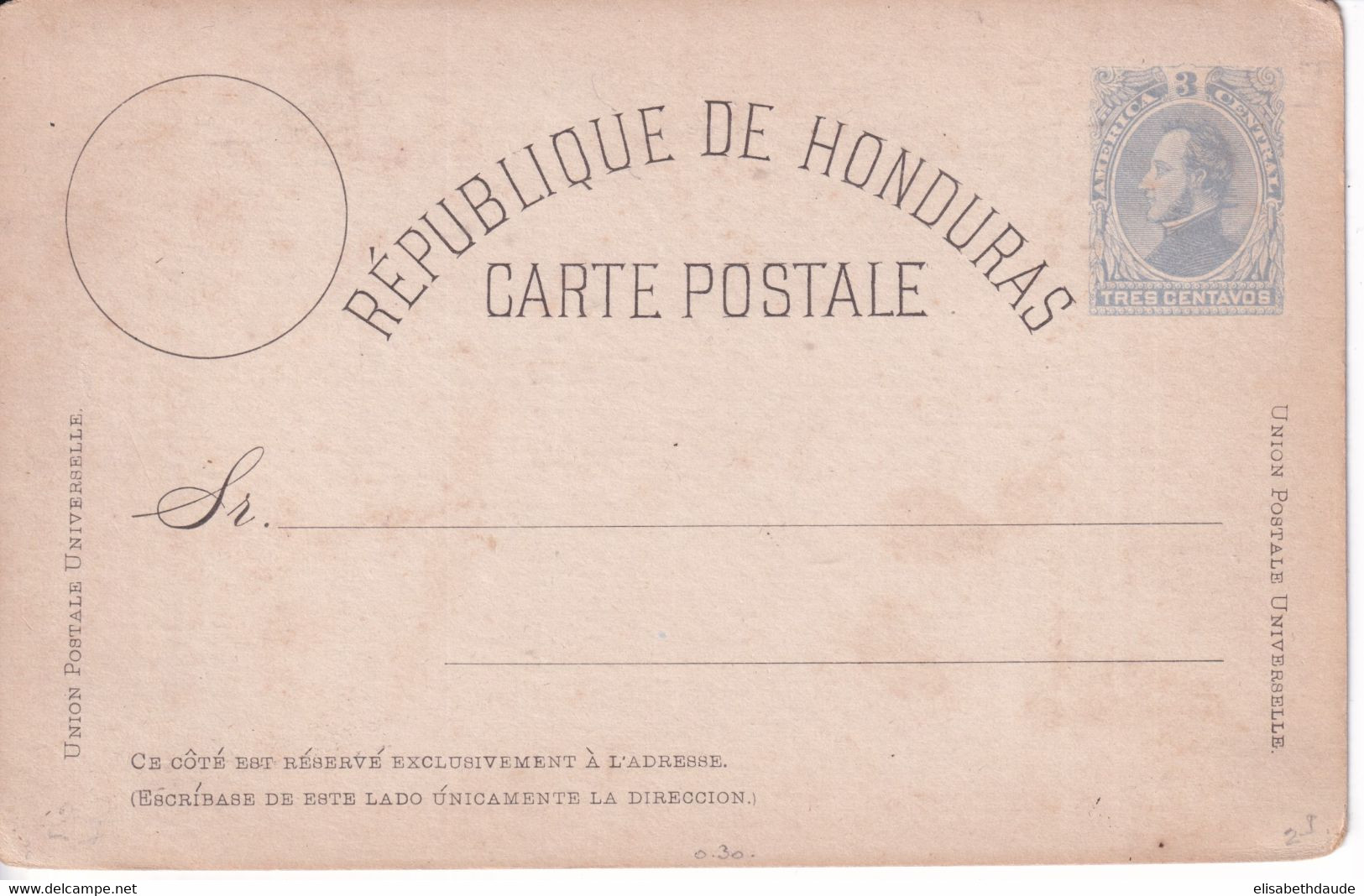 HONDURAS - AVANT 1900 - ENTIERS POSTAL - CARTE NEUVE - Honduras