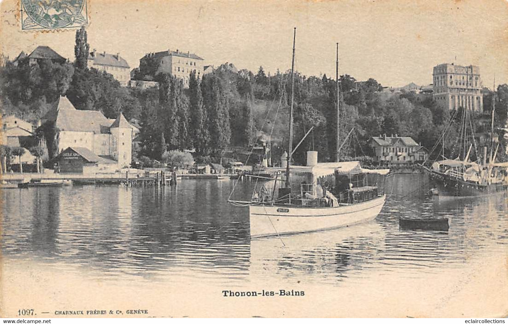 Thonon Les Bains        74       Yacht.    Vue Sur Le Lac     N° 1097    (voir Scan) - Thonon-les-Bains