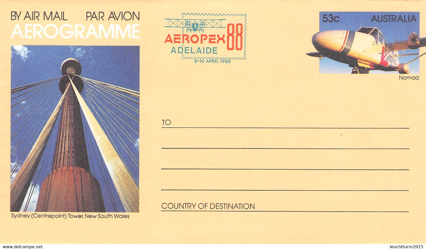 AUSTRALIA - SET AEROGRAMME 53c 1988 AEROPEX '88 MNH /QD103 - Aérogrammes