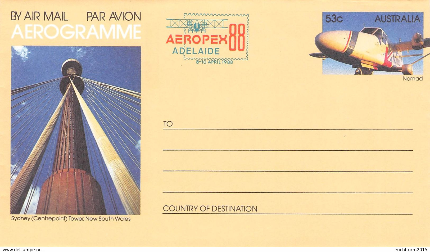 AUSTRALIA - SET AEROGRAMME 53c 1988 AEROPEX '88 MNH /QD103 - Aerogrammi