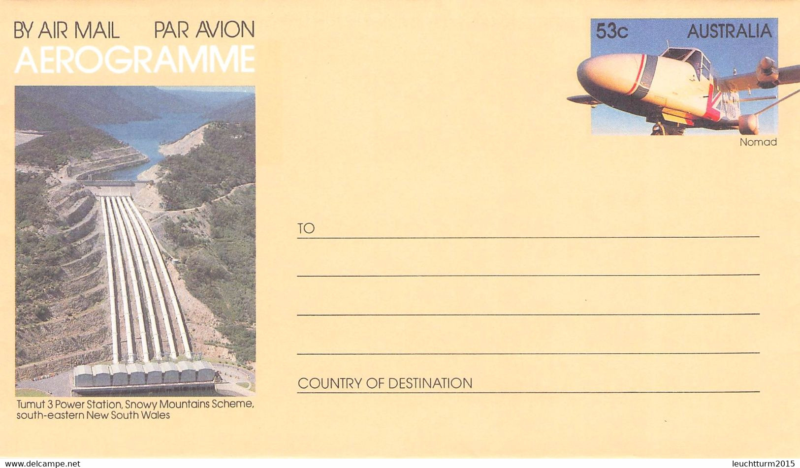 AUSTRALIA - SET AEROGRAMME 53c 1988 NOMAD MNH /QD104 - Luchtpostbladen