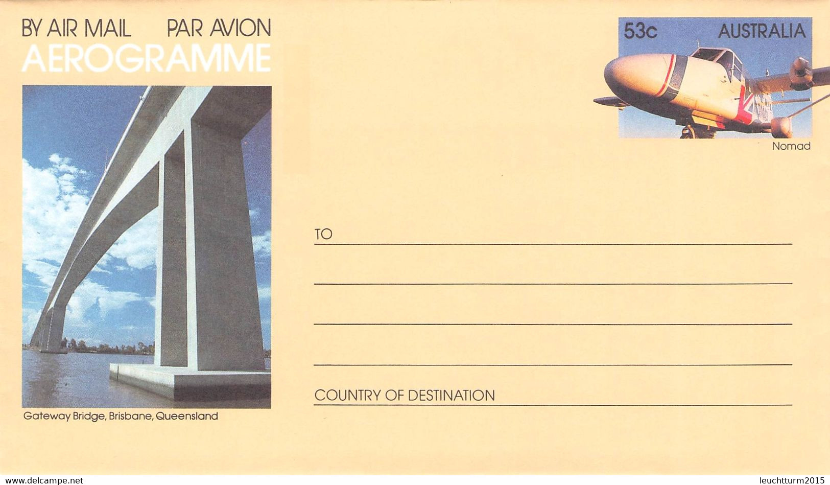 AUSTRALIA - SET AEROGRAMME 53c 1988 NOMAD MNH /QD104 - Aerogrammi