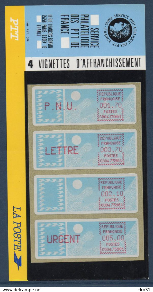 FRDis 1985 Vignettes D'affranchissement D88-D90  Paris C00475961 - 1981-84 LS & LSA Prototypen