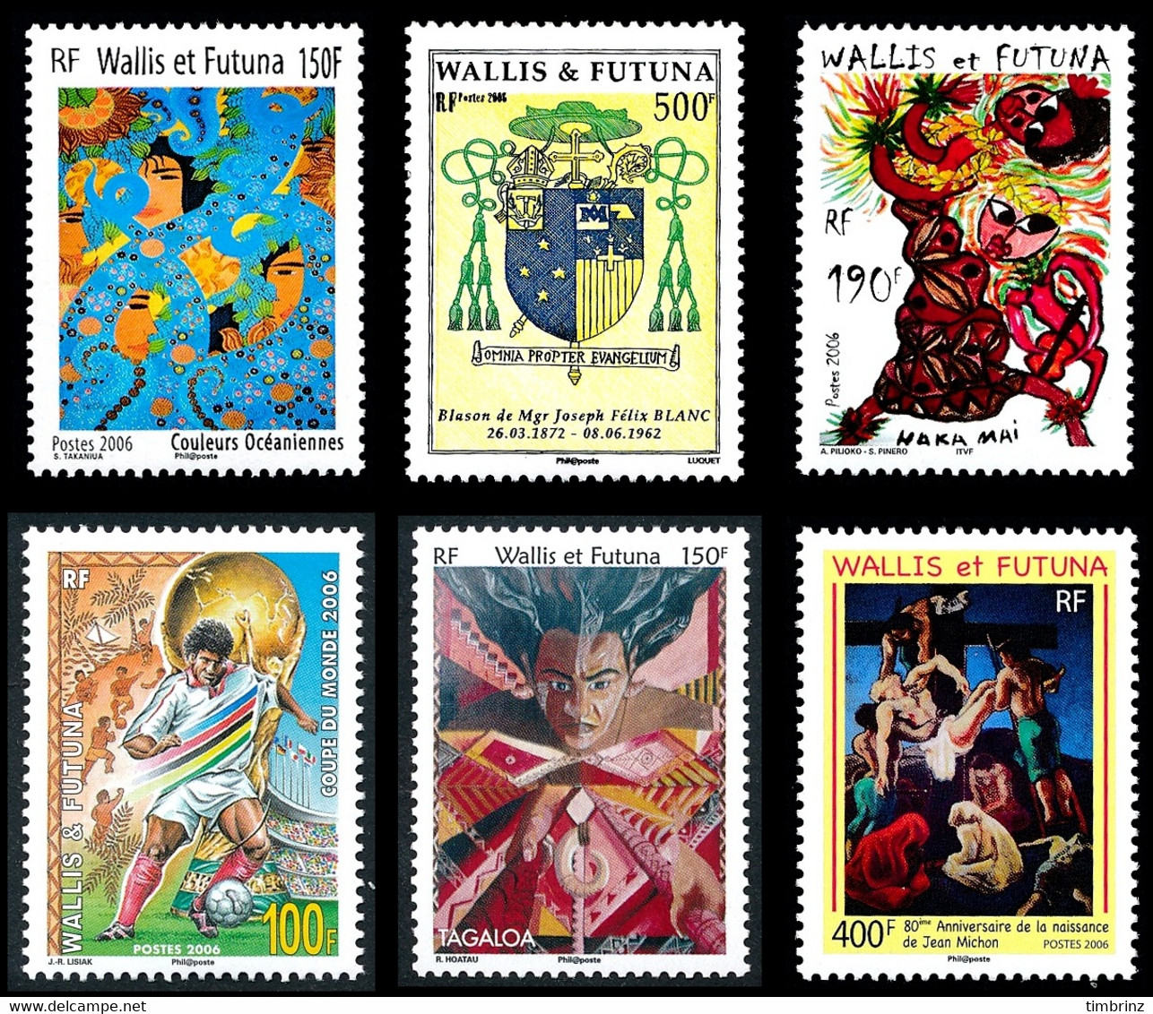 WALLIS ET FUTUNA Année complète 2006 + BF - Yv. 651 à 671 + BF 21 ** MNH - 22 timbres  ..Réf.W&F23100