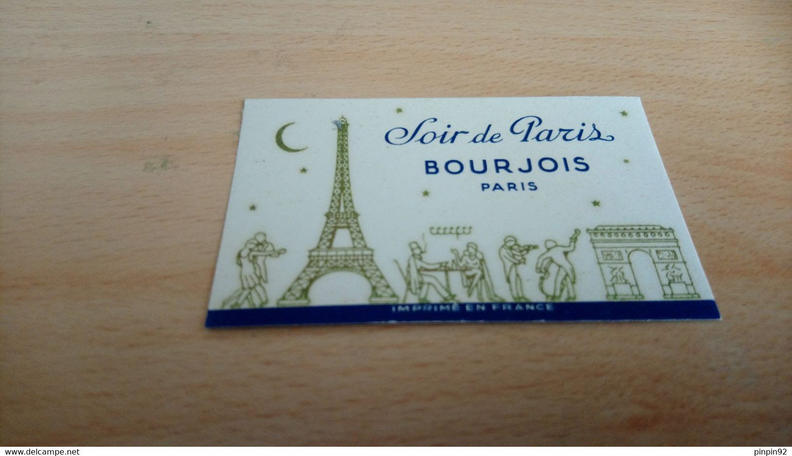 CARTES PARFUMEES BOURJOIS SOIR DE PARIS - Non Classés