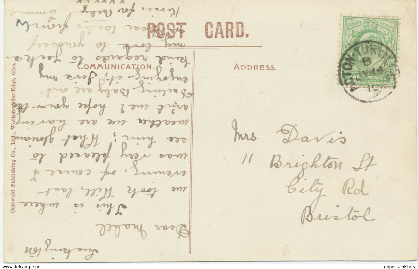 GB „ACTON TURVILLE“ (near BRISTOL) Superb Extremely Rare Heavy To Find Thimble - Storia Postale