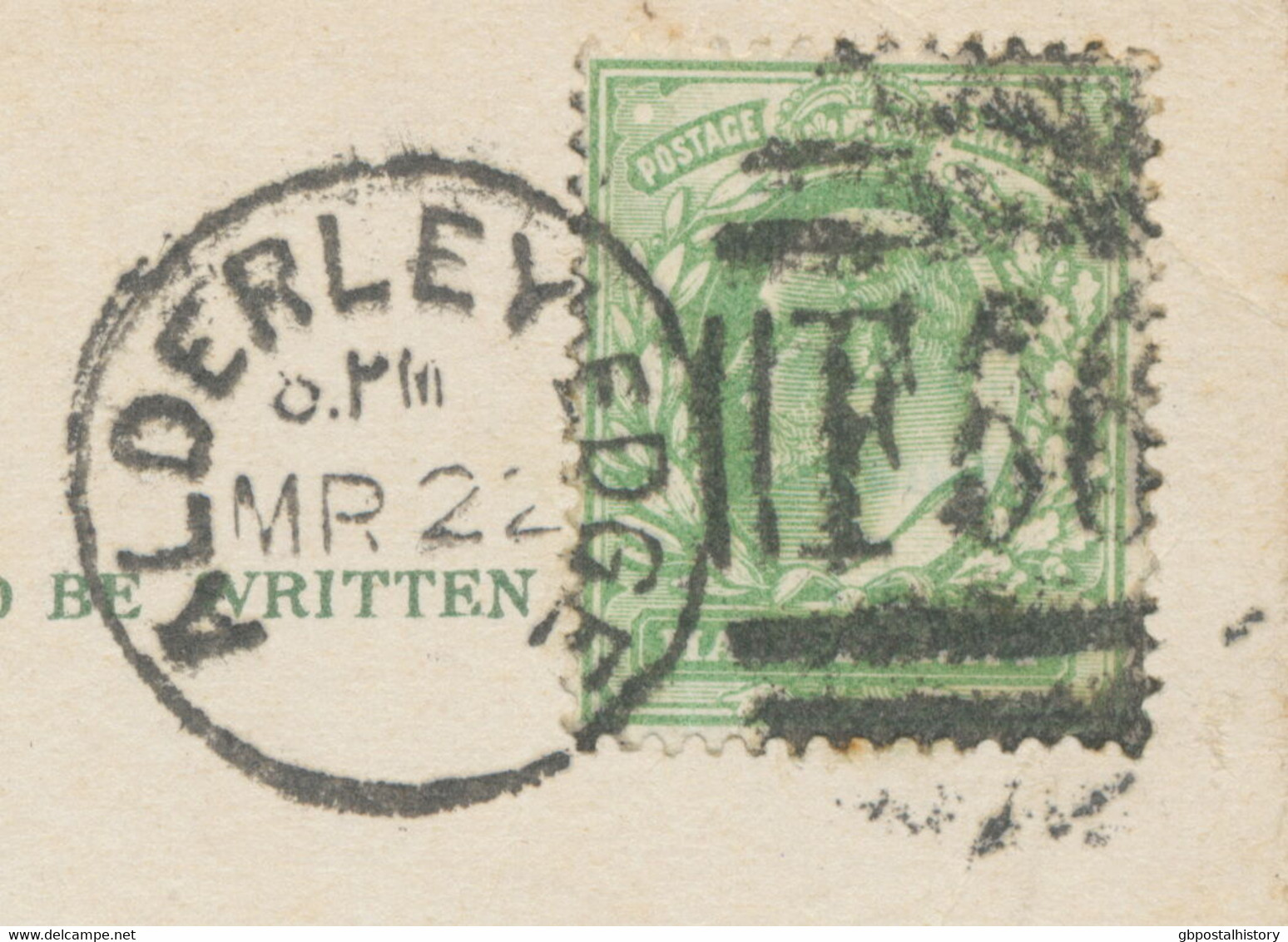 GB „F56 / ALDERLEY EDGE“ Duplex (3VOD) Postmark (RARE POSTMARK-ERROR: NO YEAR) - Storia Postale