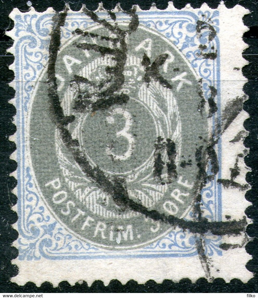 Denmark,3 Ore,perf:12 1/2used,as Scan - Used Stamps