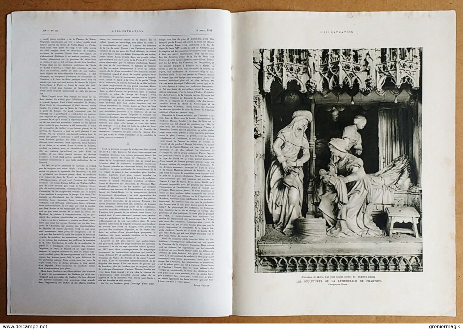 L'Illustration 4233 19/04/1924 Ferdinand et Marie de Roumanie en France/Algérie/Vizille/Notre-Dame de Chartres/Egypte