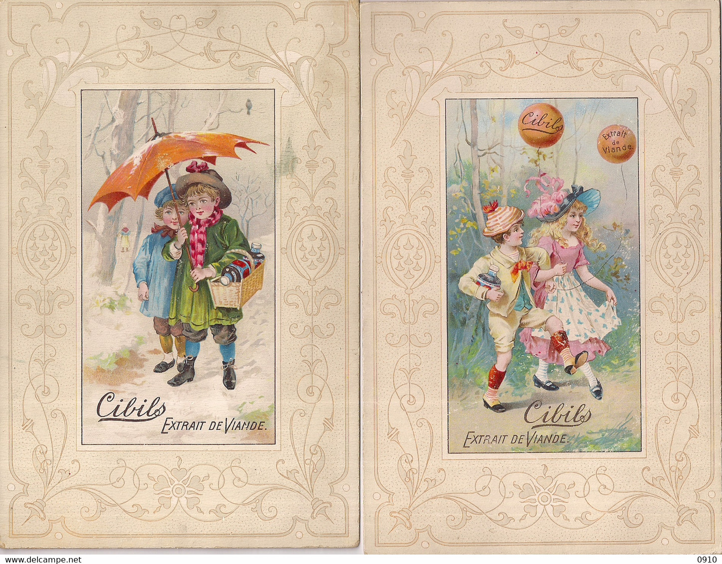 CHROMO CIBILS 2-9-11 COUPLES WITH FRAMES-RESERVE CALENDER 1894-WEFERS W. CREFELD-6 STUKS - Sonstige & Ohne Zuordnung