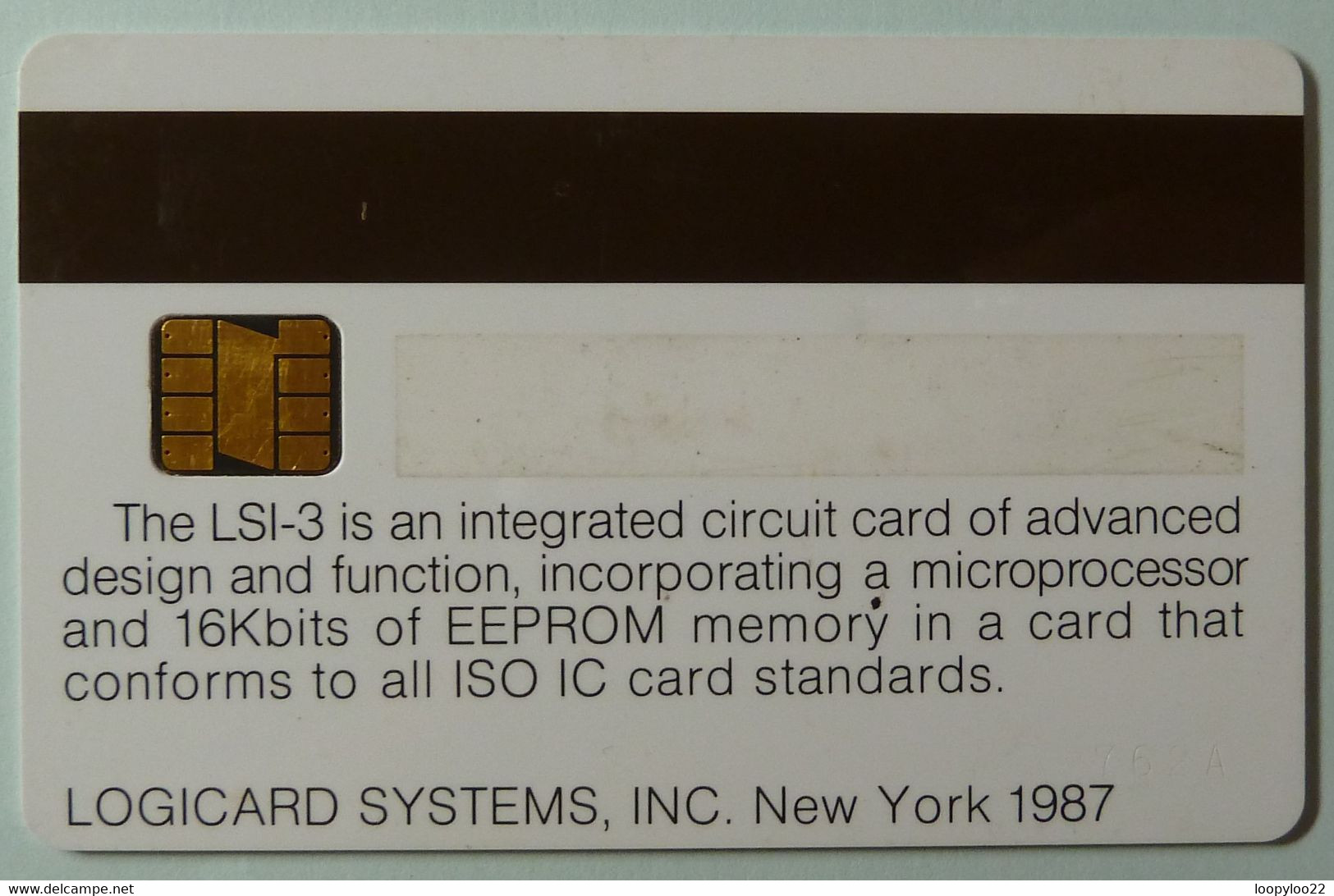 USA - Early Smart Card Demo - 1987 - LSI-3 - With Chip - RRR - Schede A Pulce