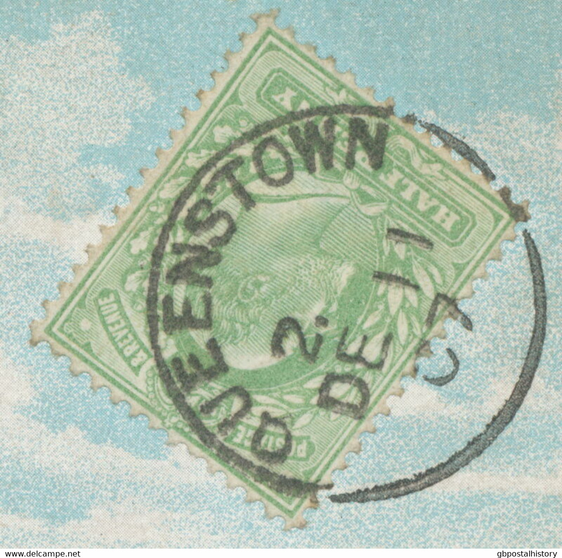 GB „QUEENSTOWN“ (COBH) CDS 1907 UNIQUE POSTMARK-ERROR: MISSING TIME AM/PM - Prefilatelia