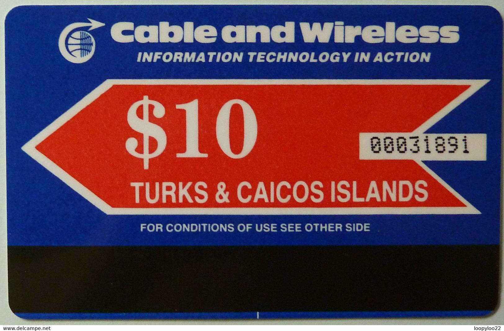 TURKS & CAICOS - Autelca - 1987 - Red Arrow - $10 - AU4 - Information Technology In Action - Mint - Turks- En Caicoseilanden