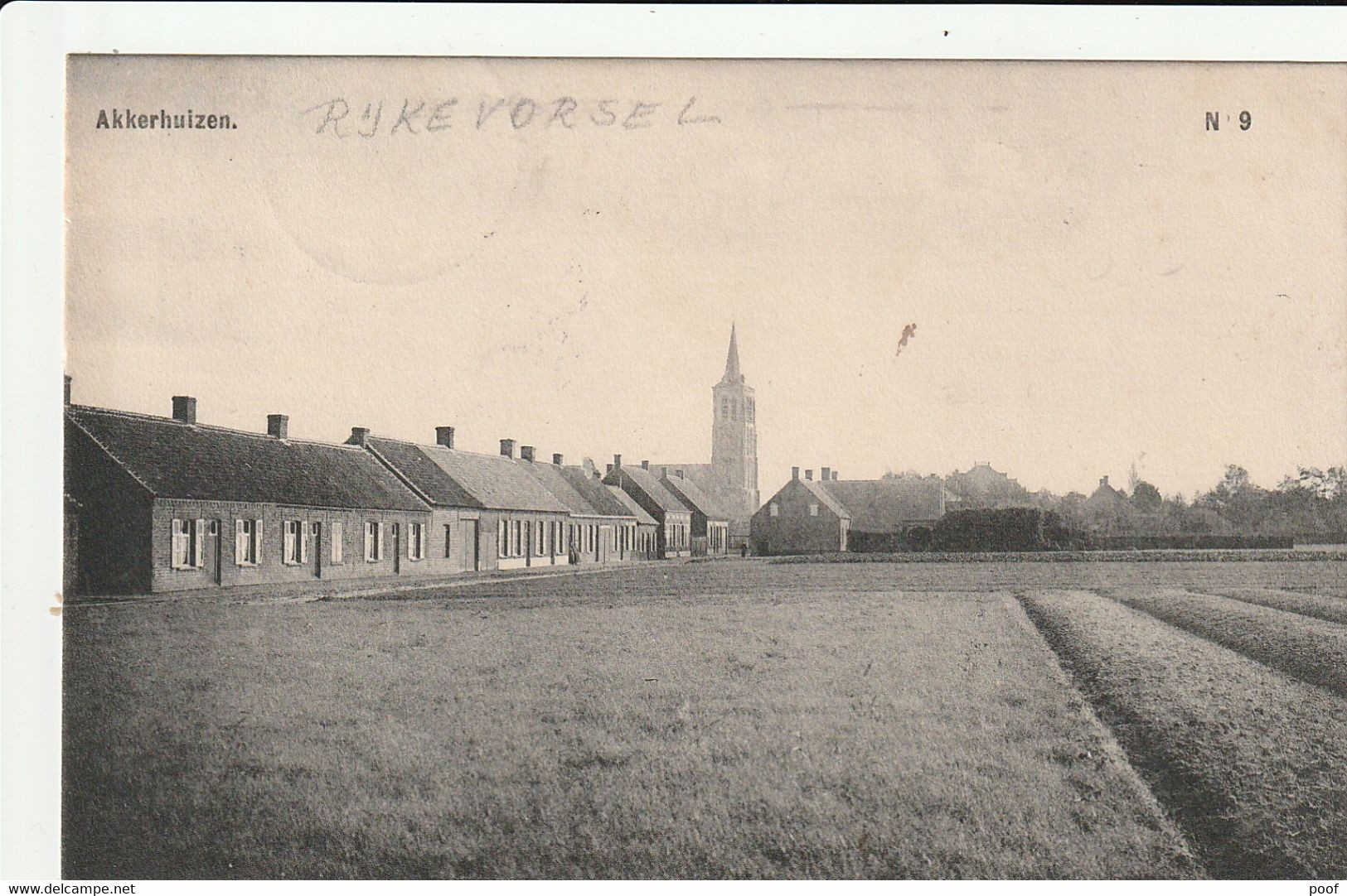 Akkerhuizen ( Rijkevorsel ) : Kerkzicht -- 1920 - Rijkevorsel