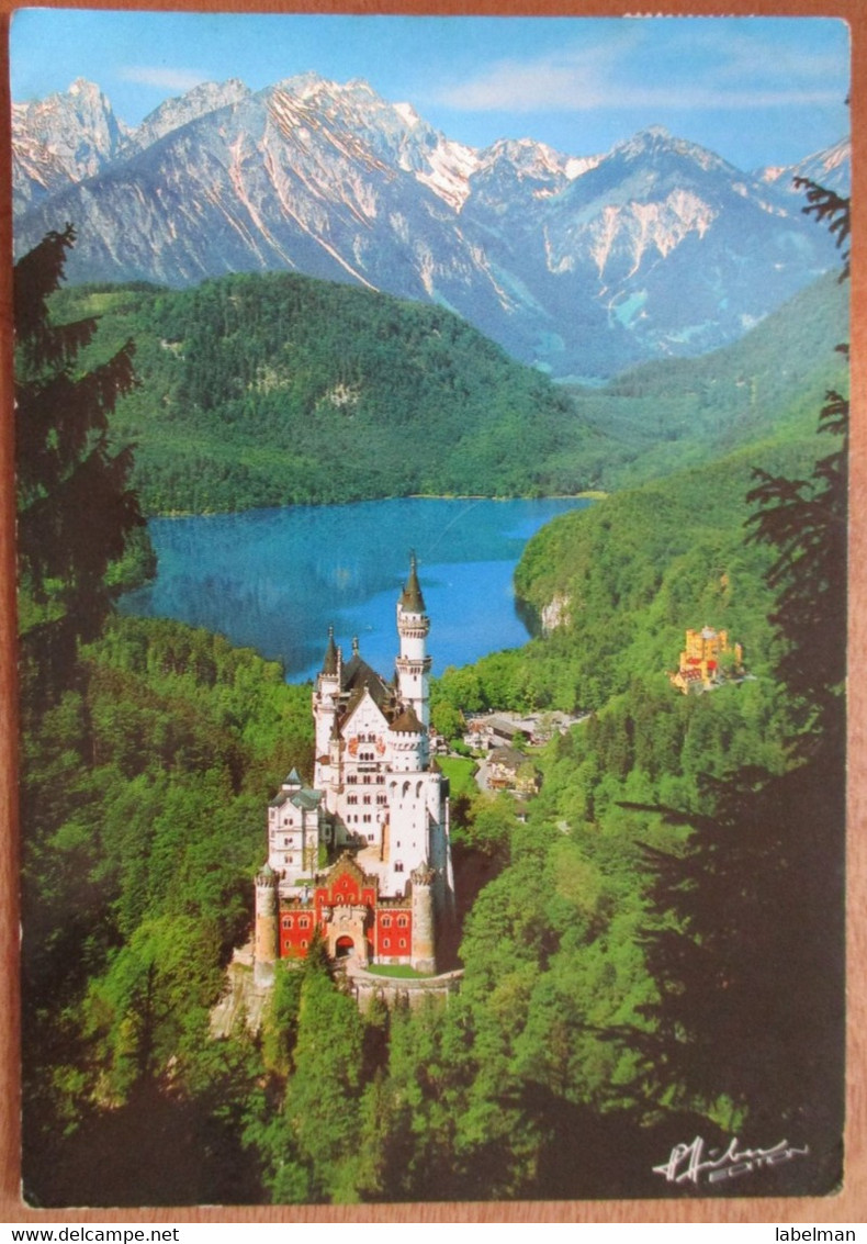 GERMANY DEUTSCHLAND SCHWANGAU KING LUDWIG PALACE NEUSCHWANSTEIN PC CPA CPM POSTCARD ANSICHTKARTE CARTOLINA PHOTO PICTURE - Erding