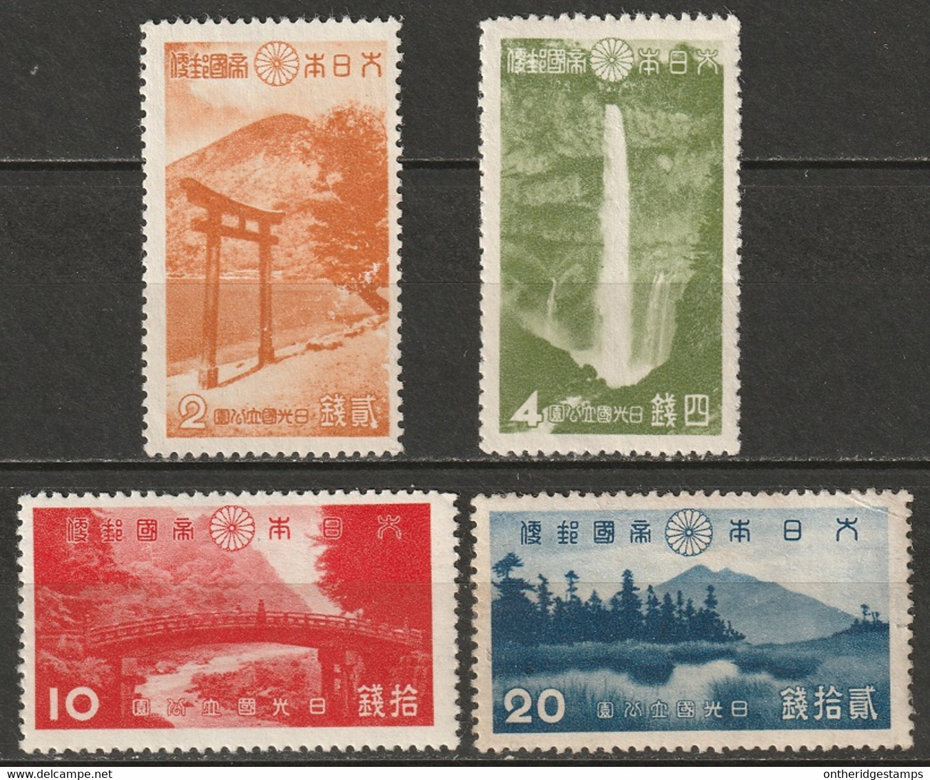 Japan 1938 Sc 280-3  Set MH*/MNG Disturbed Gum - Neufs