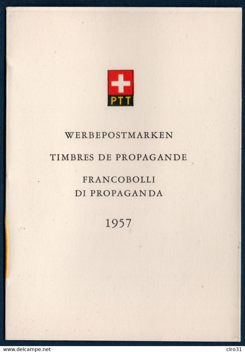 CH 1957 Livret De Timbres  "De Propagande"   (2 Scans) - Andere & Zonder Classificatie