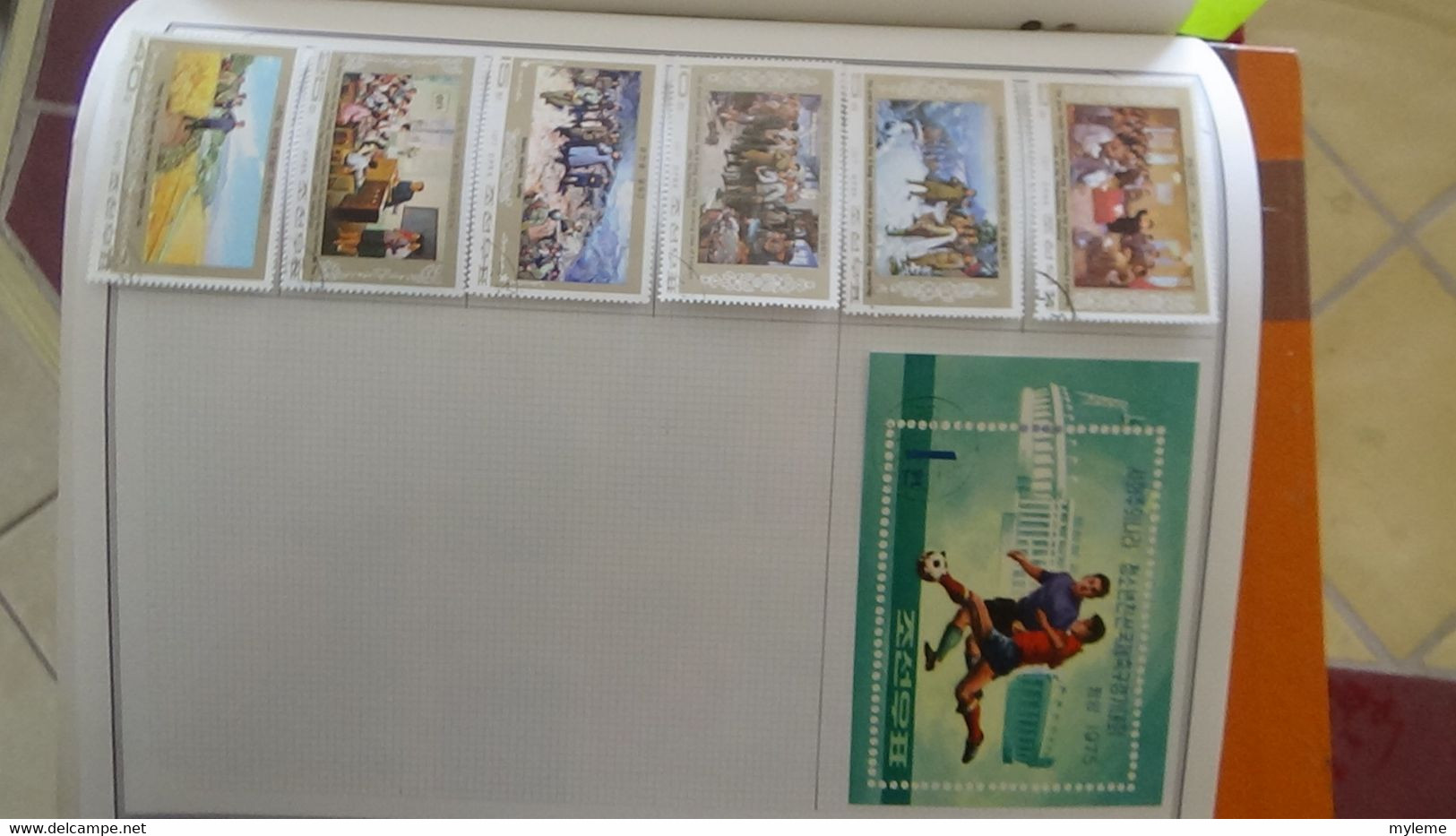 R31 Sur Feuilles De Cahier Timbres Corée, Hong-Kong, Indes, Indochine . Port Offert à 50 % Pour La France - Collections (en Albums)